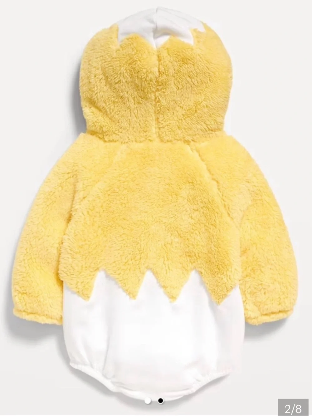 NWOT Old Navy Baby Chicken Halloween Costume Yellow Chick Hooded Fuzzy Romper